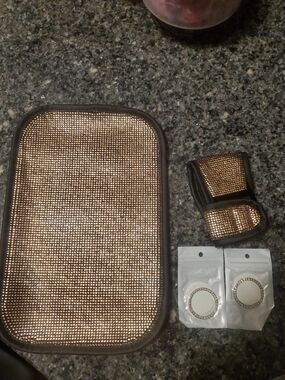 Gold Sparkle Car Accessory Kit -